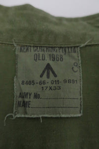 Genuine Australian Army Vietnam JG shirt dated 1968