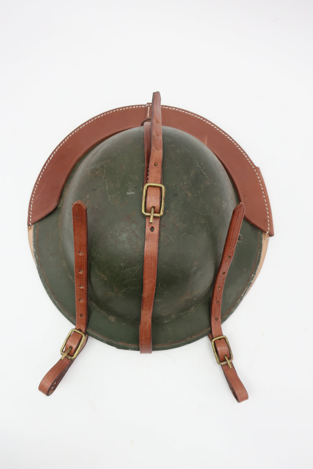 WWI WW2 British Brodie leather Helmet Carrier