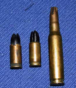 Fired blank rounds